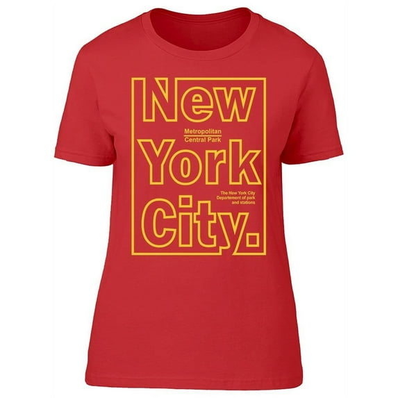 New York City Design T-Shirt Women -Image by Shutterstock, Female Medium
