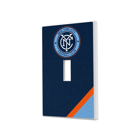 New York City FC Diagonal Stripe Design Single Toggle Lightswitch Plate