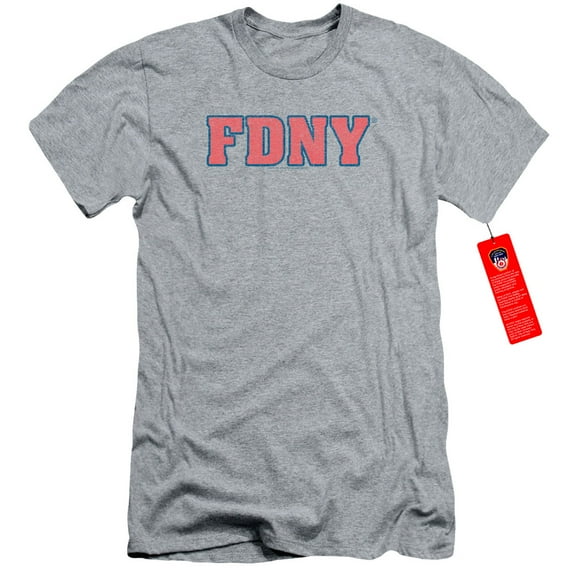 New York City Fdny Adult 30/1 T-Shirt Athletic Heather