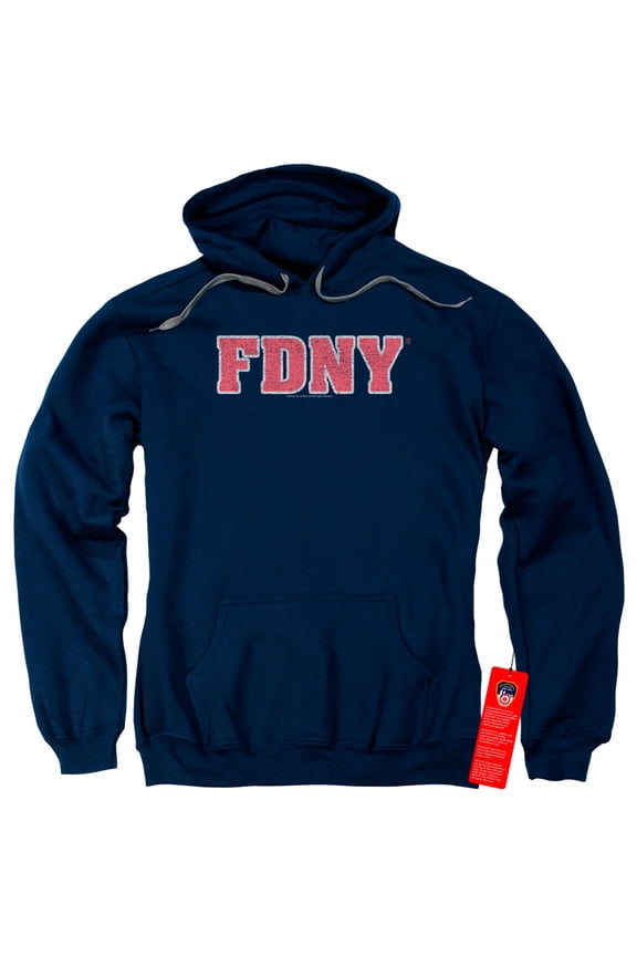New York City Fdny Adult Pullover Hoodie Sweatshirt Navy