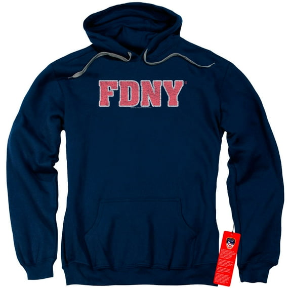 New York City Fdny Adult Pullover Hoodie Sweatshirt Navy