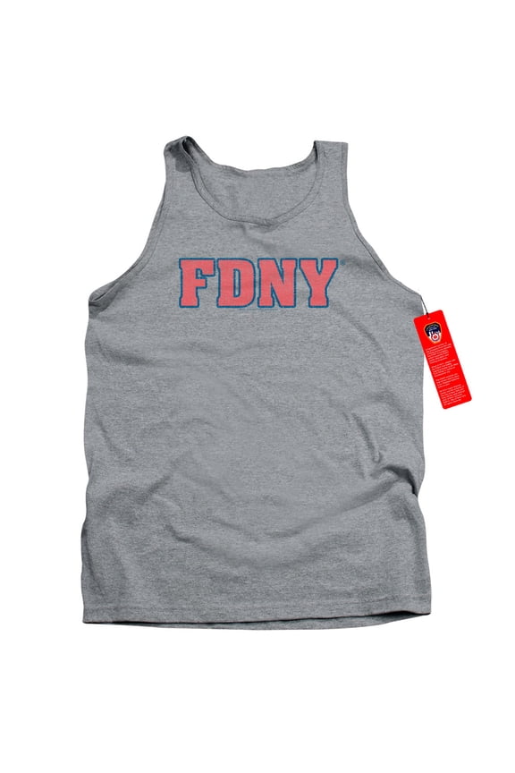 New York City Fdny Adult Tank Top Athletic Heather