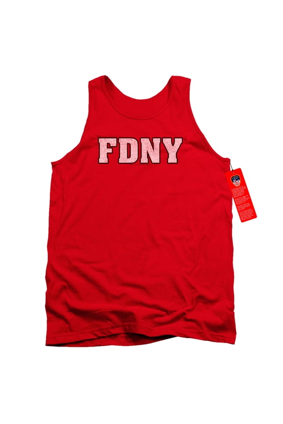 New York City Fdny Adult Tank Top Red