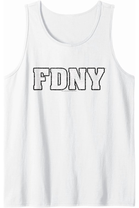 New York City Fdny Logo Tank Top Size S-3XL