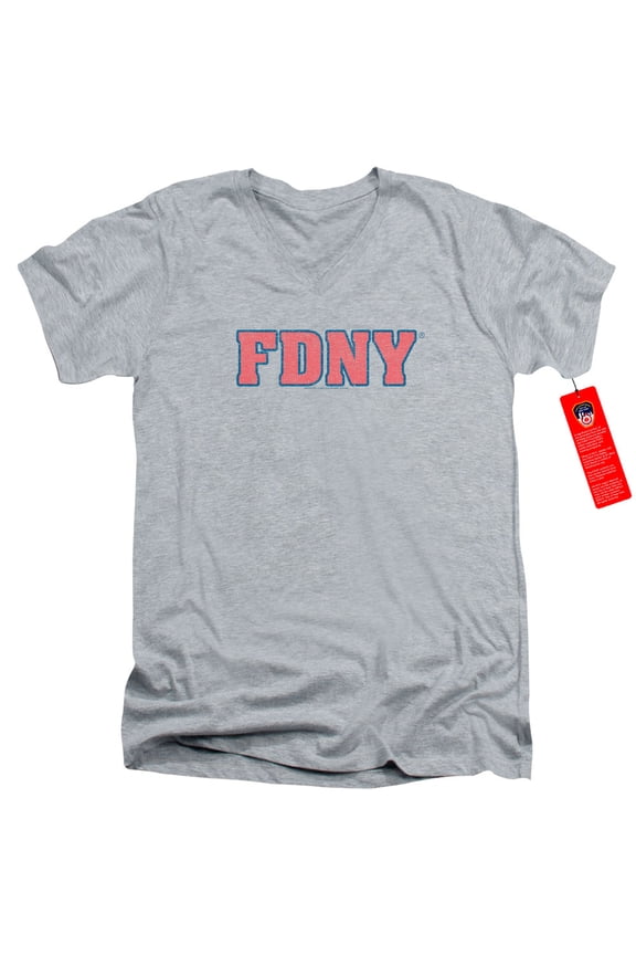 New York City - Fdny - Slim Fit V Neck Shirt - Small