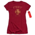 thumbnail image 1 of New York City Fdny Vintage Badge Junior Women's T-Shirt Sheer Cardinal, 1 of 1