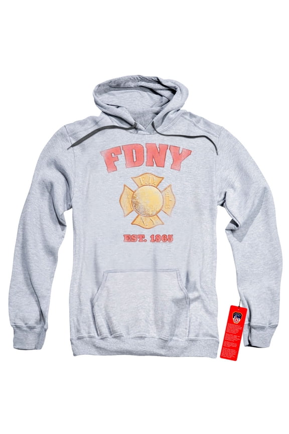 New York City - Fdny Vintage Badge - Pull-Over Hoodie - Large