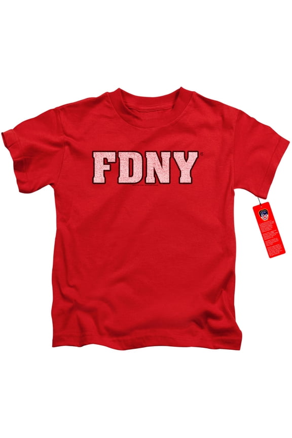 New York City Fdny Youth 18/1 T-Shirt Red