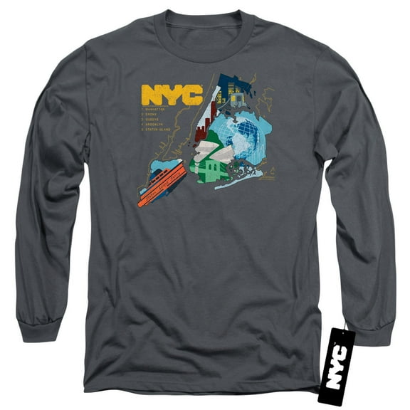 New York City - Five Boroughs - Long Sleeve Shirt - X-Large