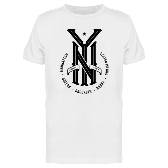 New York City Graphic Logo T-Shirt Men -Image by Shutterstock, Male Large