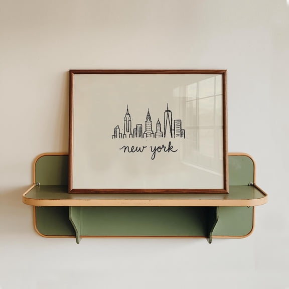 New York City Hand Drawn NYC Skyline Poster Minimalist Urban Travel Decoration 8 Unframed Paper Print