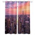New York City Huge Clip Patchwork Room Curtains Large Window Bathroom