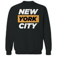 thumbnail image 1 of New York City Humor Graphic Black Men's Crewneck Sweatshirt, 1 of 1