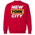 thumbnail image 1 of New York City Humor Graphic Red Men's Crewneck Sweatshirt, 1 of 1