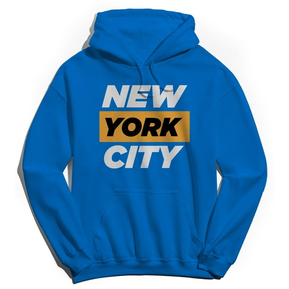 New York City Humor Graphic Royal Men's Crewneck Sweatshirt Hoodie