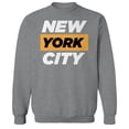 thumbnail image 1 of New York City Humor Graphic Sport Grey Men's Crewneck Sweatshirt, 1 of 1