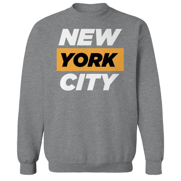 New York City Humor Graphic Sport Grey Men's Crewneck Sweatshirt