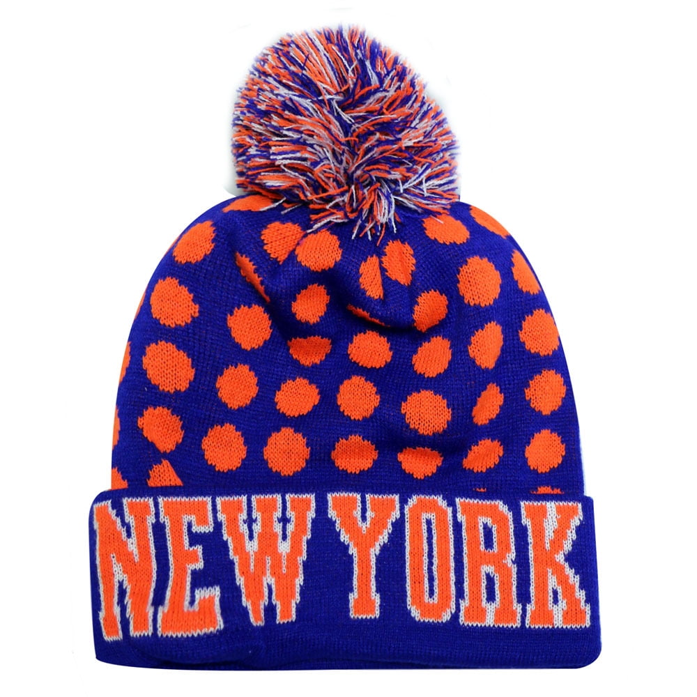 New York City Hunter USA Leopard Spots Style Men's Winter Hats (Royal