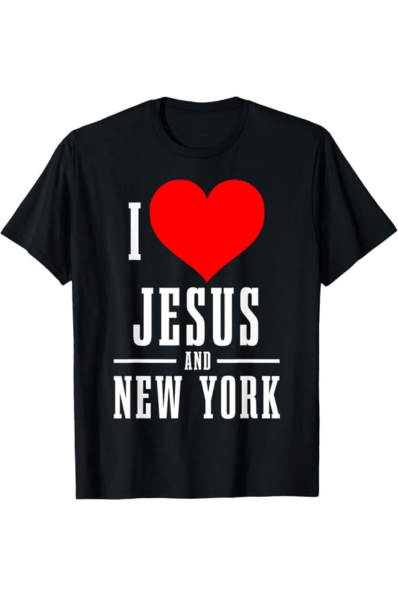 New York City I Love Jesus And NY NYC Christian T-Shirt men and women can wear, black, white, gifts