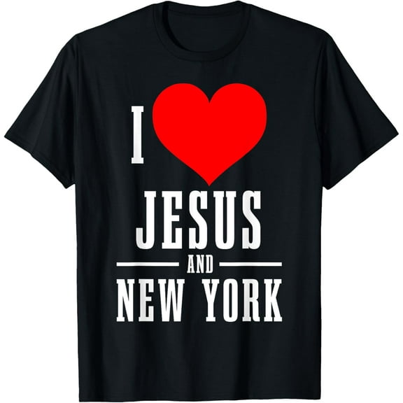 New York City I Love Jesus And NY NYC Christian T-Shirt100% cotton