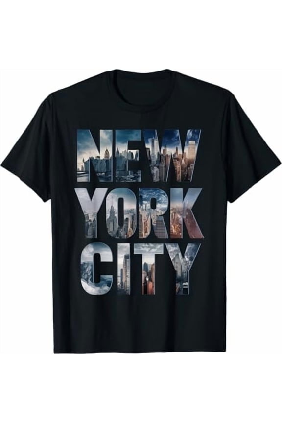 New York City Iconic Skyline T-Shirt Big Apple State NYC Classic Gift Shirt Women Men Graphic Tees