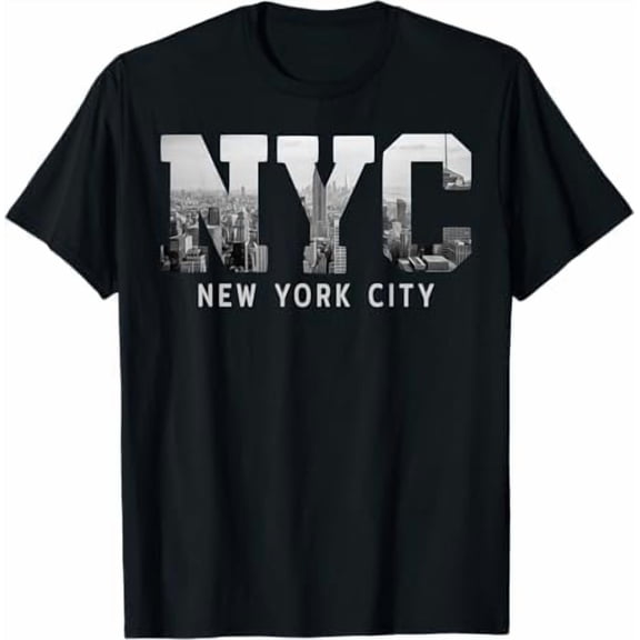 Greenink New York City Iconic Skyline T-Shirt Big Apple State NYC Classic Gift Shirt Women Men Graphic Tees