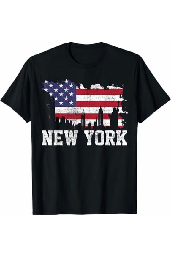 New York City Iconic Skyline T-Shirt Big Apple State NYC Classic Gift Shirt Women Men Graphic Tees