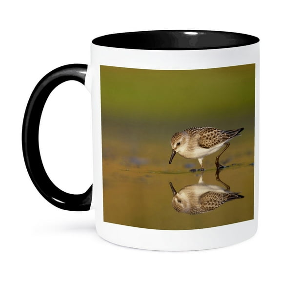 New York City, Jamaica Bay Refuge, Sandpiper Bird - Us33 Bja0045 - Jaynes Gallery, 11oz Two-Tone Black Mug