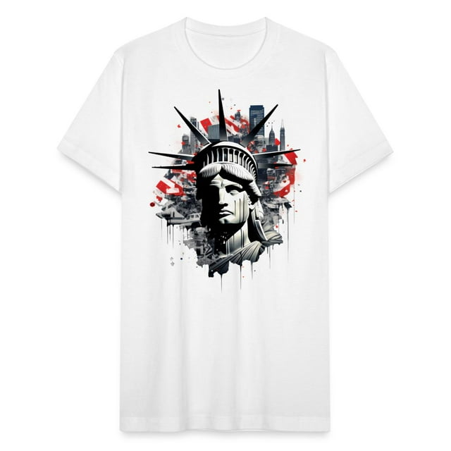 New York City Lady Liberty Usa America Fan Unisex Jersey T-Shirt ...