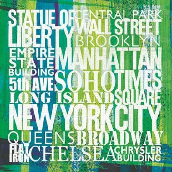 New York City Life Patterns I Canvas Art - Michael Mullan (24 x 24)