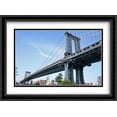 thumbnail image 1 of New York City Manhattan Bridge 2x Matted 38x28 Large Black Ornate Framed Art Print by The Cityscape Art Print Series, 1 of 2