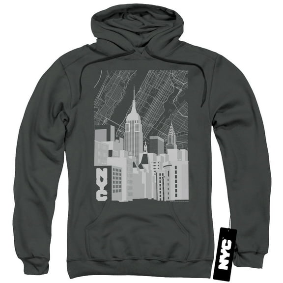 New York City - Manhattan Monochrome - Pull-Over Hoodie - Small