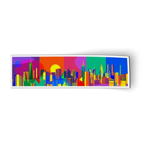 New York City Manhattan Skyline - 6" Magnet for Car Locker Refrigerator