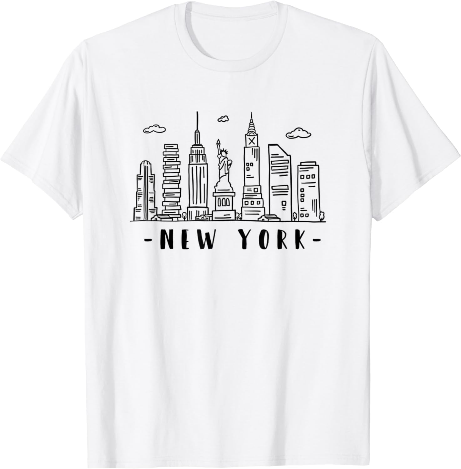 T-shirt Homme Manhattan New-York USA - Coton - Noir - Neuf Avec étiquettes - Marque B&C