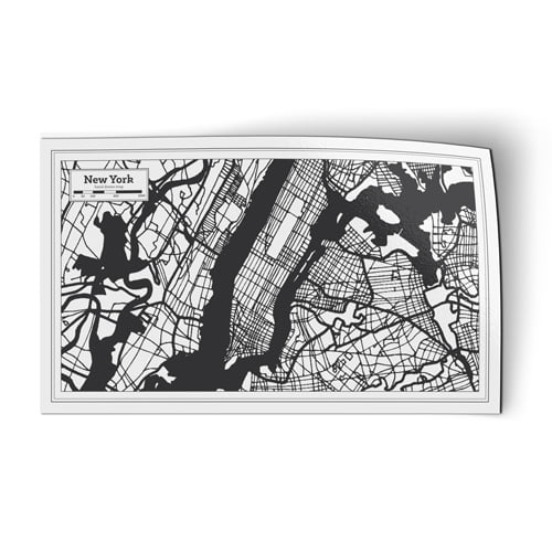 New York City Map - 6" Magnet for Car Locker Refrigerator