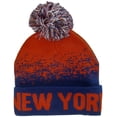 thumbnail image 1 of New York City Men's Digital Fade Soft Fabric Winter Knit Hats (Red/Navy), 1 of 1