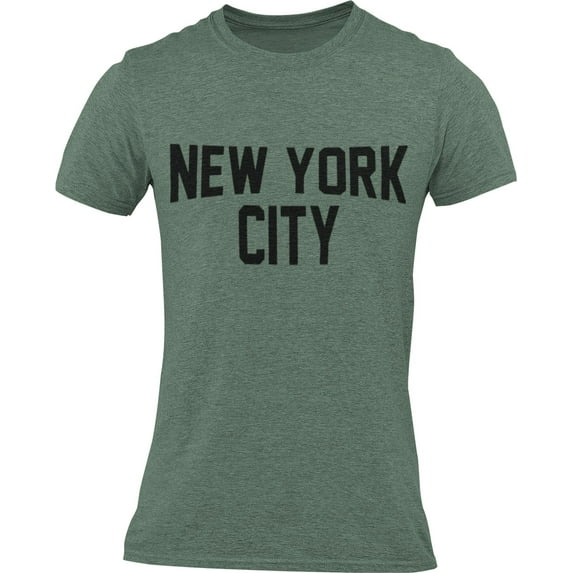 New York City Men's T-Shirt Heather Military Green, Medium