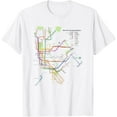 thumbnail image 1 of New York City Metro Map Art I Heart NY Souvenir Gifts T-ShirtMen's and women's pure cotton short-sleeved shirts, 1 of 7