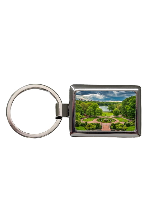 New York City NYC Central Park Metal Rectangle Keychain