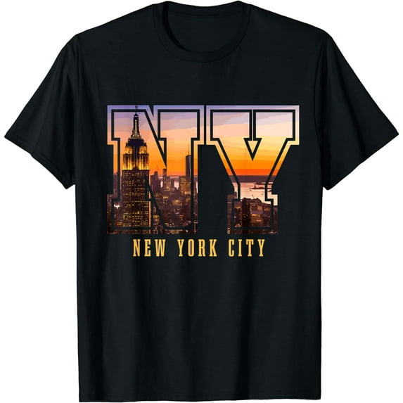 New York City NYC NY Skyline Sunset Gift T-Shirt