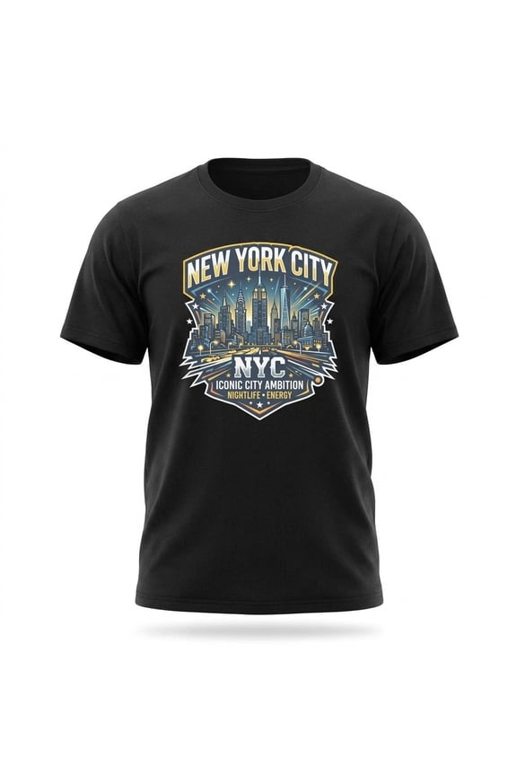 New York City NYC Skyline Graphic T-Shirt Unisex Travel Tee