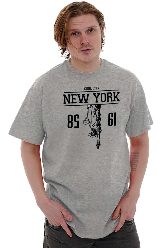 New York City NYC Statue of Liberty Men's Graphic T Shirt Tees Brisco Brands X