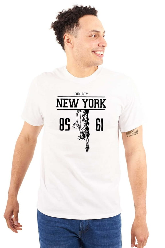 New York City NYC Statue of Liberty Plus Size Crewneck Graphic Tee Shirt Brisco Brands 3X