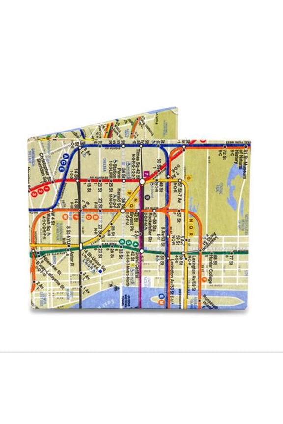 New York City NYC Subway Station Map The Mighty Billfold Wallet
