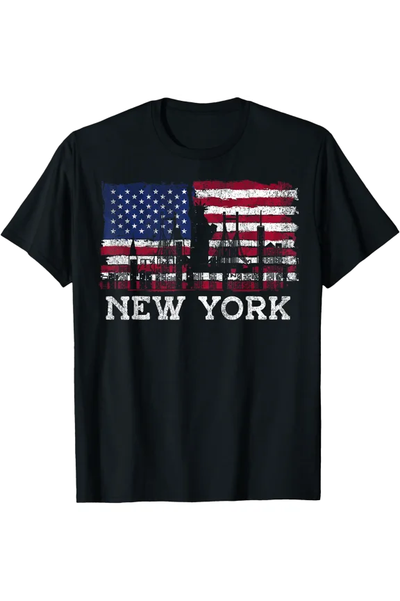 New York City NYC Vacation US Flag Tee The Empire State NY T-Shirt