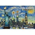 thumbnail image 1 of New York City, New York, Statue of Liberty, Starry Night City Series (12x18 Wall Art Poster, Room Decor), 1 of 3