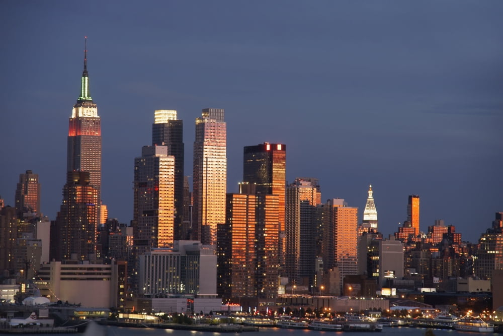 New York City New York United States Canvas Art - Marc Jackson Design Pics (38 x 24)