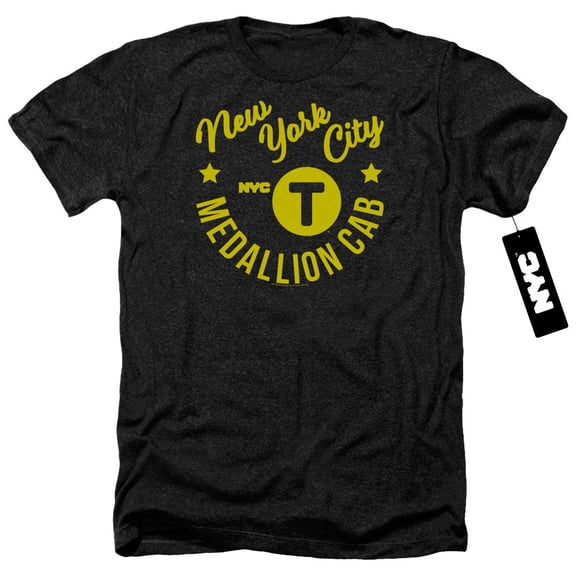 New York City - Nyc Hipster Taxi Tee - Heather Short Sleeve Shirt - Medium