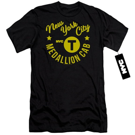 New York City - Nyc Hipster Taxi Tee - Premium Slim Fit Short Sleeve Shirt - Medium
