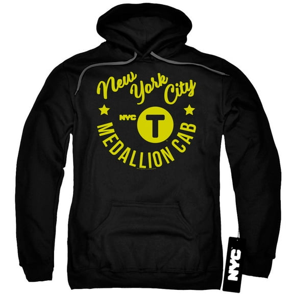 New York City - Nyc Hipster Taxi Tee - Pull-Over Hoodie - Medium